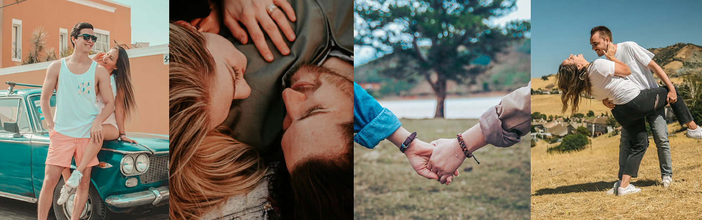 Couple holding hands