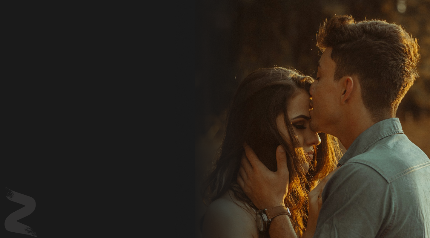 Couple romance moment
